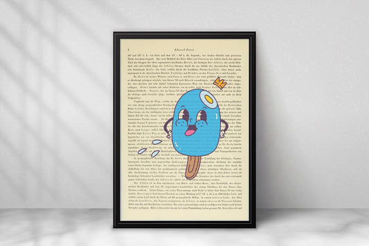 Glückliches Eis am Stiel