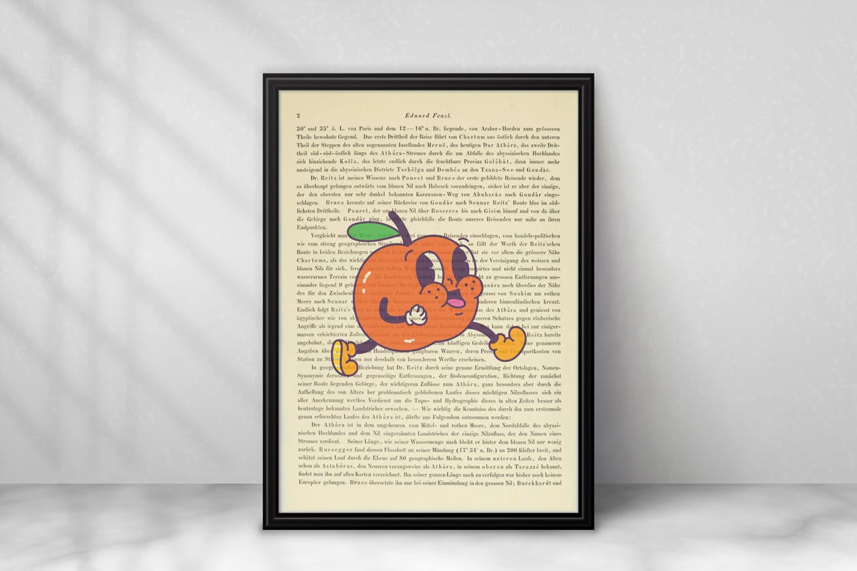 Glücklicher Apfel