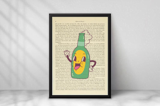 Fröhliche Bierflasche