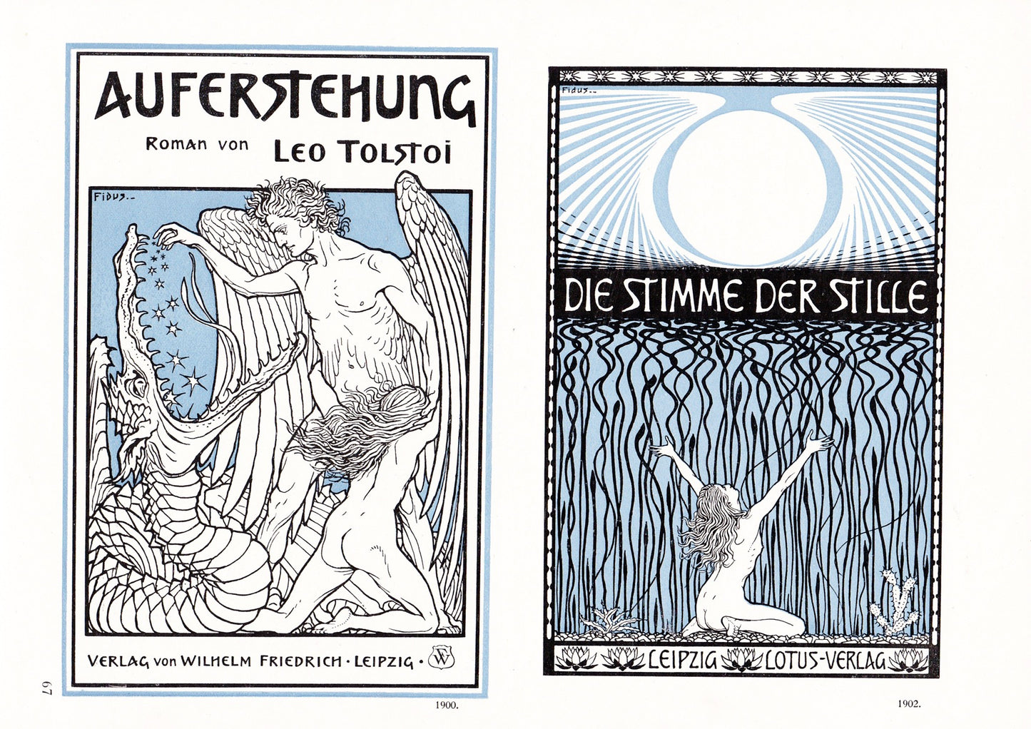 Jugendstil Okkultismus - 4 Original Prints