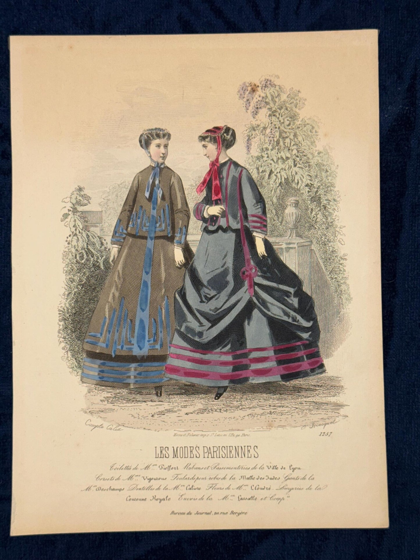 Les Modes Parisiennes 1857 Original | Frankreich Damenmode