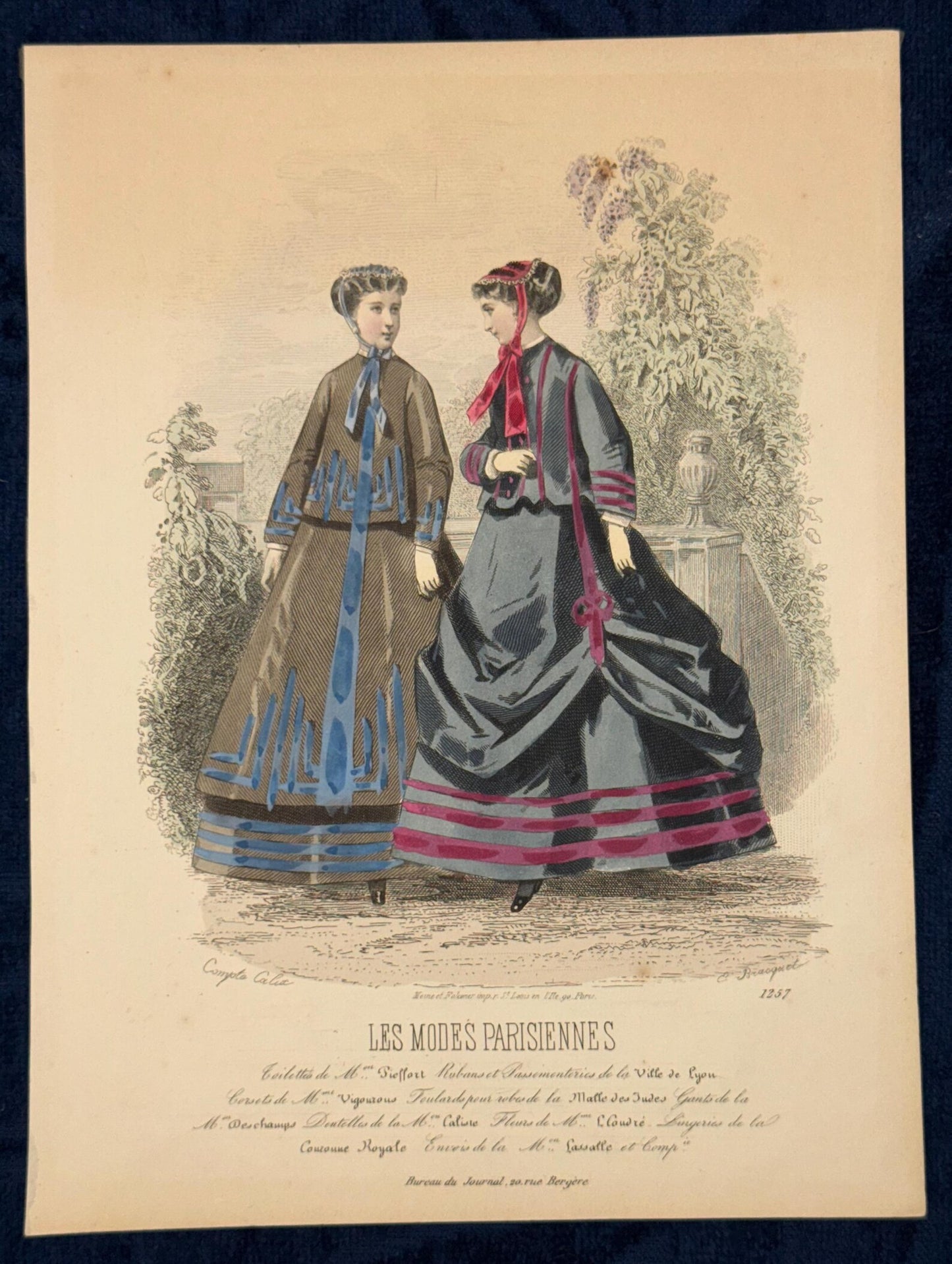 Les Modes Parisiennes 1857 Original | Frankreich Damenmode