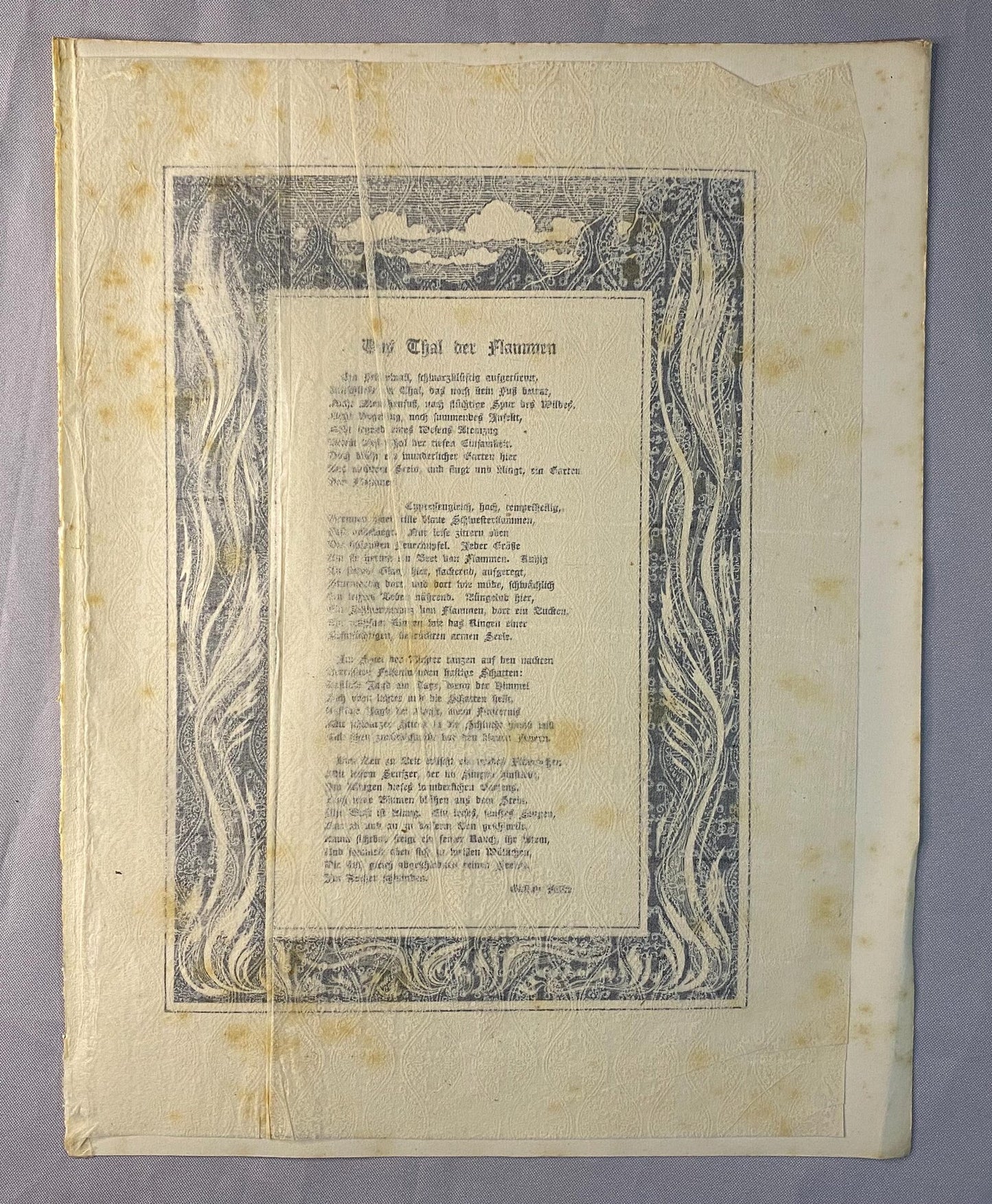 Gustav Falke Thal der Flammen 1900 | Typografie Art Nouveau Original Jugendstil