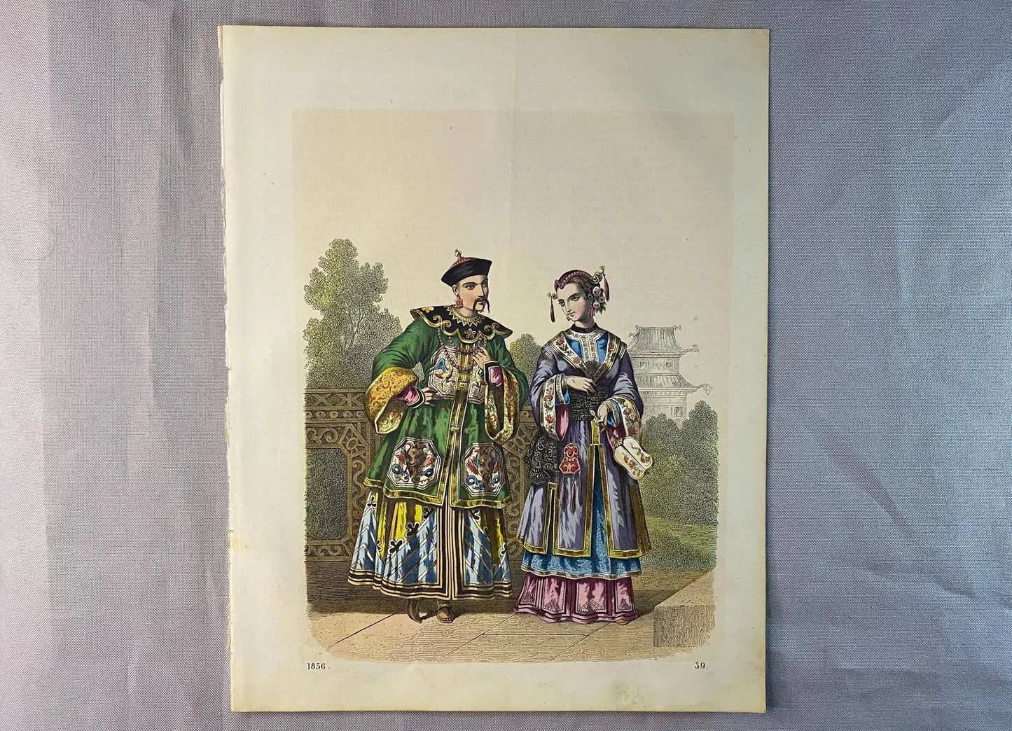 1856 Chinesische Trachten Original | Würdenträger China Mode Kostüme Historisch