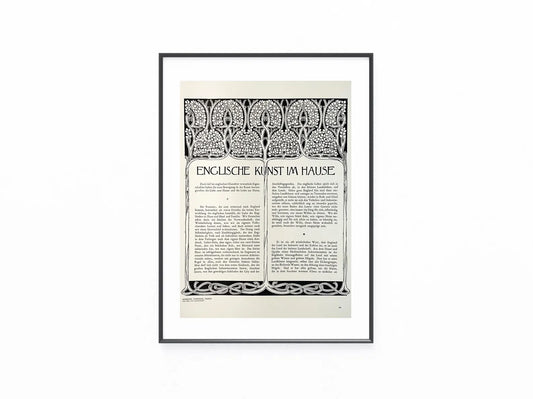 Jugendstil Druck Englische Kunst im Hause 1900 | Typografie Jugendstil Art Nouveau