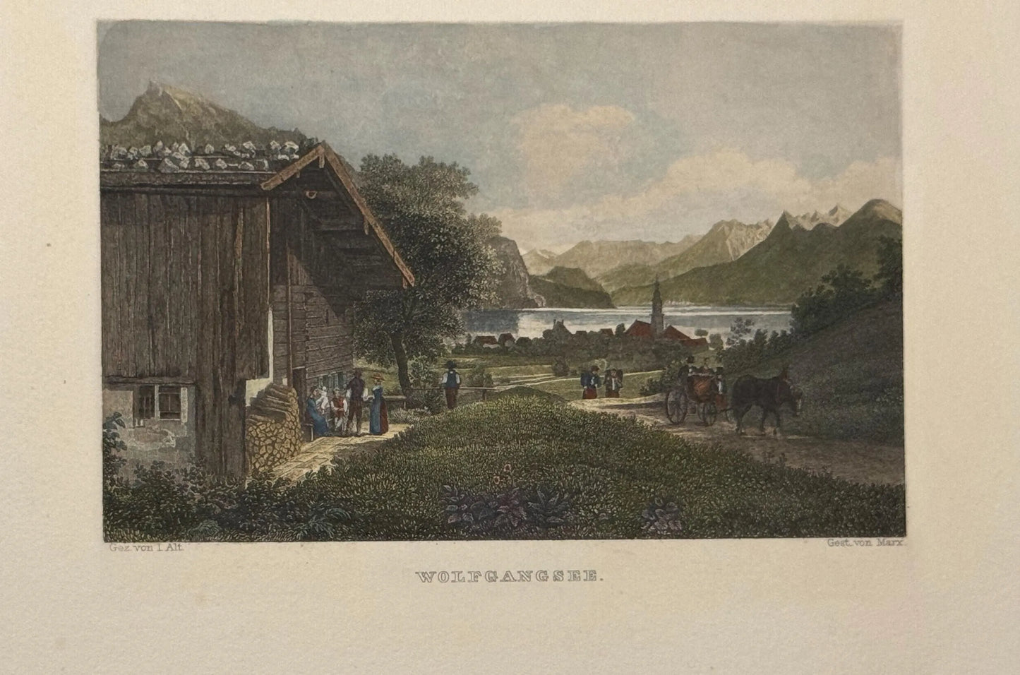 Wolfgangsee Tafel Original Salzkammergut 1850