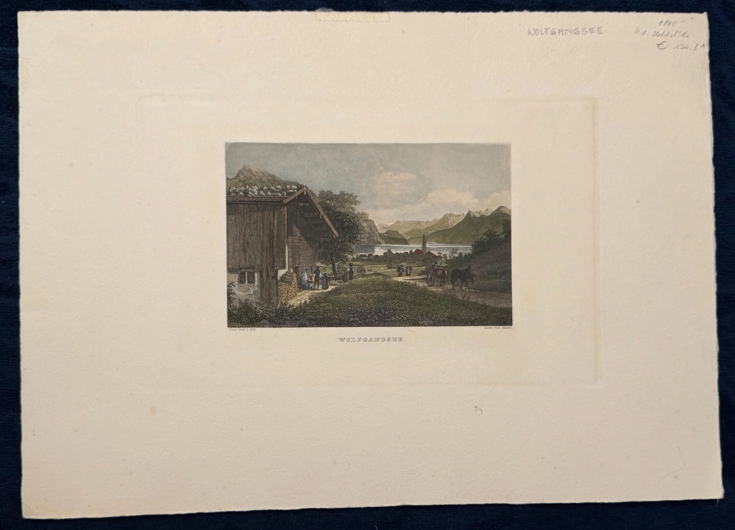 Wolfgangsee Tafel Original Salzkammergut 1850