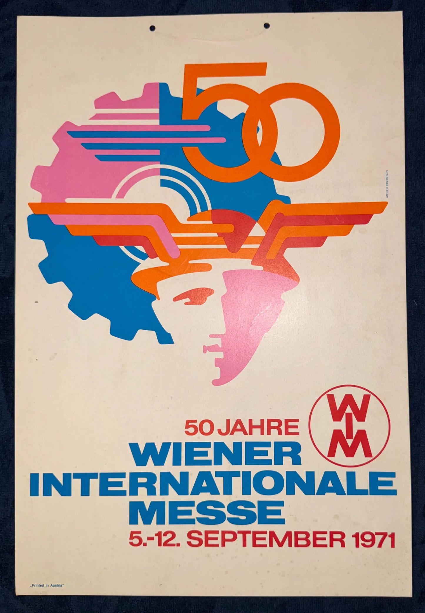 Original Plakat 1971 Wiener Internationale Messe