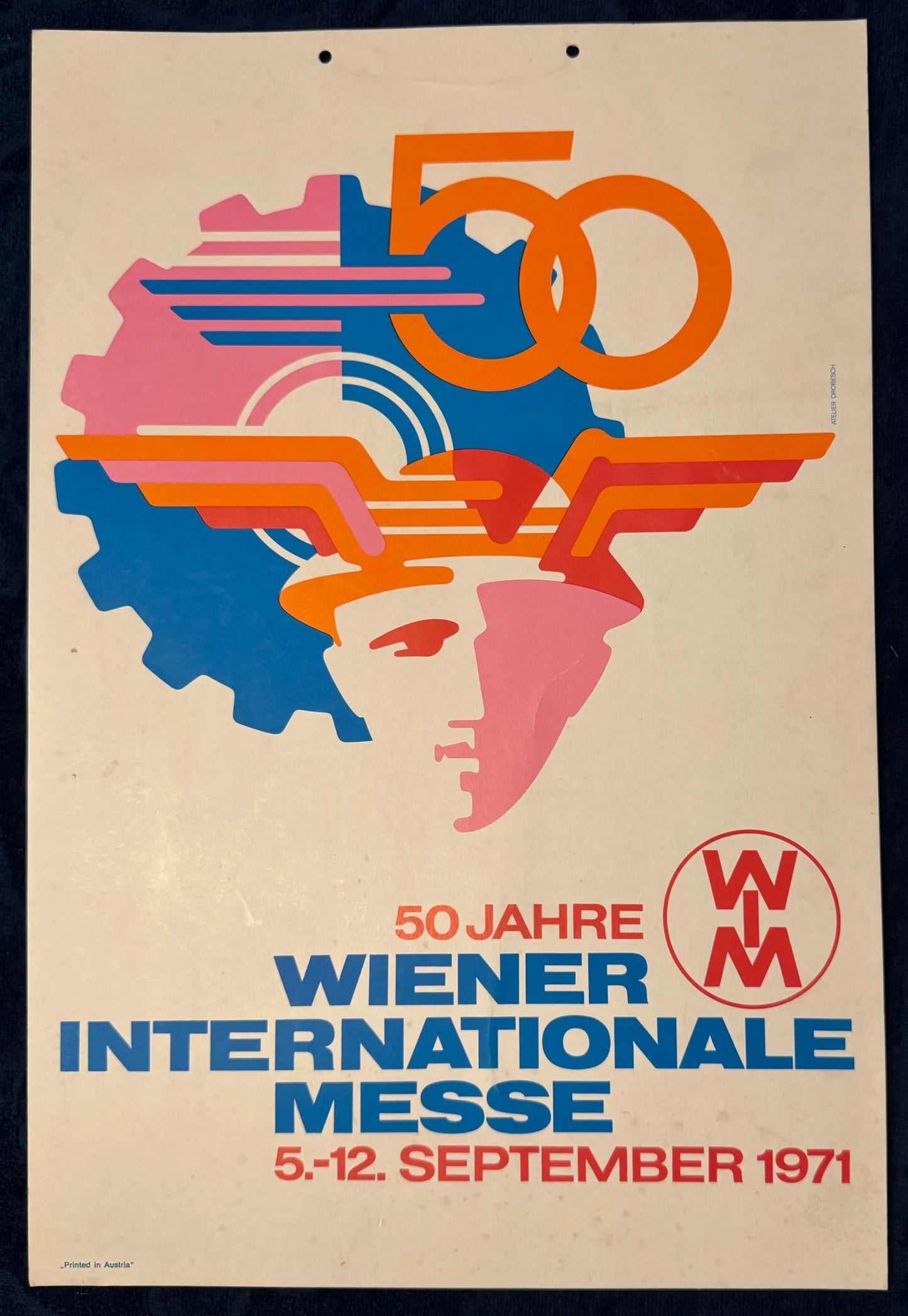 Original Plakat 1971 Wiener Internationale Messe