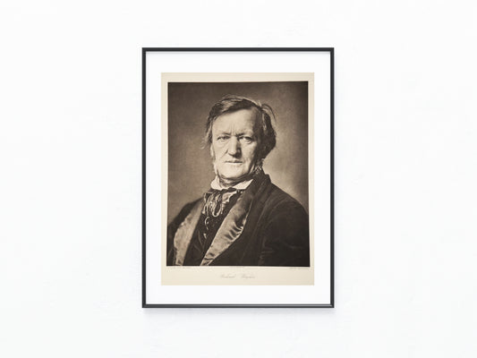 Original Richard Wagner Tafel 1871 Antikes Komponistenporträt