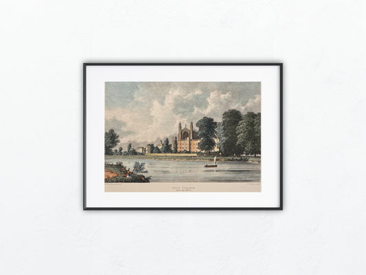 Original Eton College Tafel 1816 Englische Architekturansicht