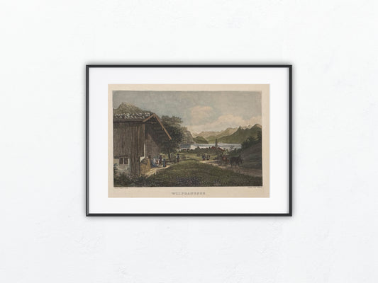 Wolfgangsee Tafel Original Salzkammergut 1850