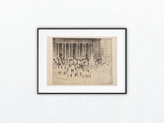 Originalradierung London Tafel 1880 The Pavement von Joseph Pennell