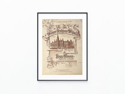 Original Wiener Rathaus-Walzer 1902 Notenheft mit Signatur