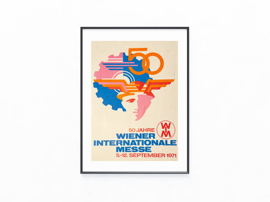 Original Plakat 1971 Wiener Internationale Messe