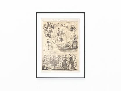 Original Mode-Tafel 19. Jahrhundert Strandtoiletten Bademode