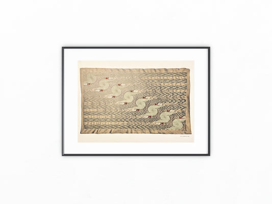 Original Jugendstil-Stoffmuster 1900 | Farbdruck