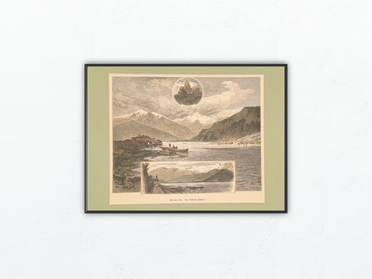 Original Darstellung Zell am See Salzburg 1880