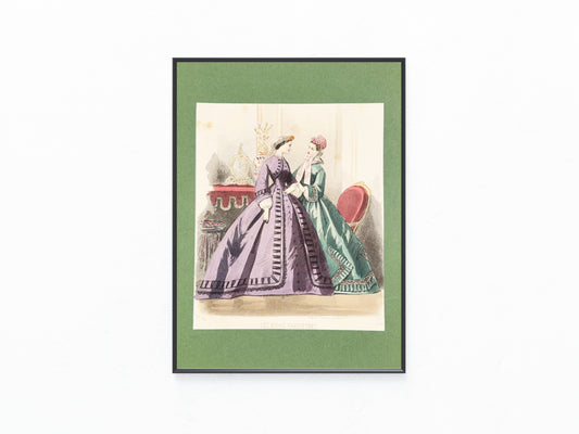 Original Modekupfer Les Modes Parisiennes 1860