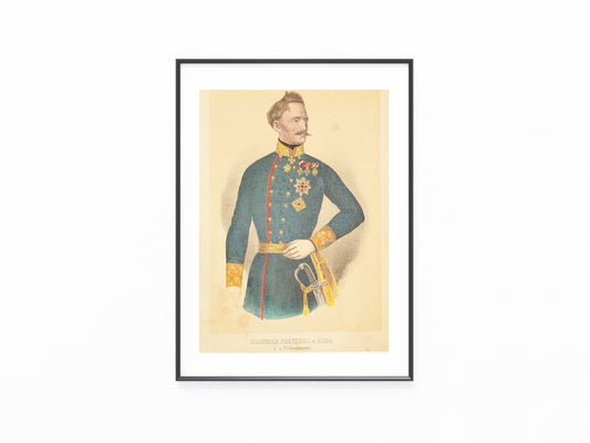 1860 Offiziersporträt Heinrich Freiherr von Hess k.k. Feldzeugmeister Österreich