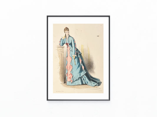 Original Modekupfer Le Moniteur de la Mode 1870