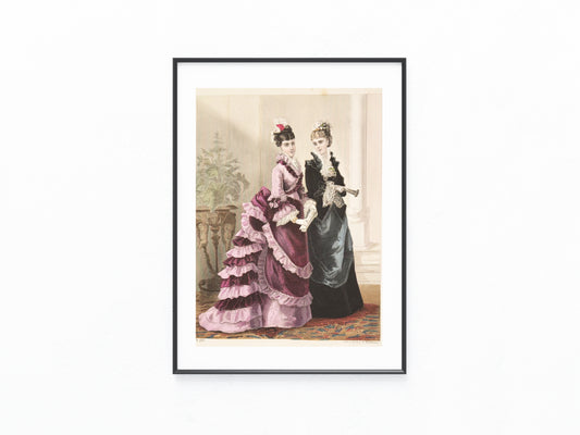 1875 Original Historische Damenmode mit Turnüren & Rüschen