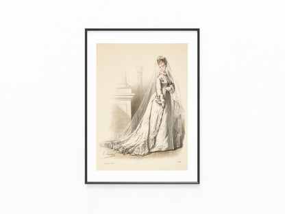 Viktorianische Hochzeit 1870 | Hochzeitskleid mit Spitzen & Schleier