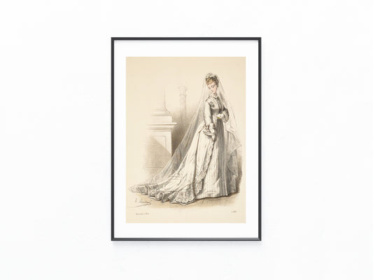 Viktorianische Hochzeit 1870 | Hochzeitskleid mit Spitzen & Schleier