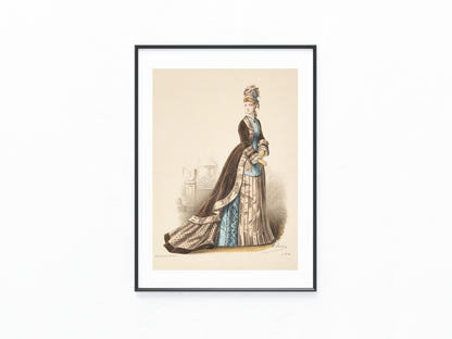 Vintage Damenmode Paris Original Modekupfer 1870