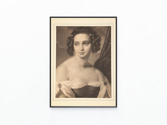 Cecilia 1870 Trauriger Blick einer jungen Frau Damenporträt
