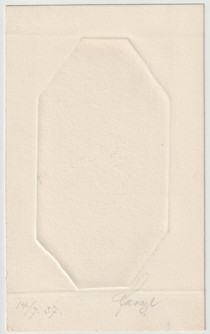Naturselbstdruck filigraner Zweig 1937 Originaldruck signiert