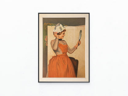 Original Farblithografie Betty 1900 | Frauenporträt Zenisek Vintage