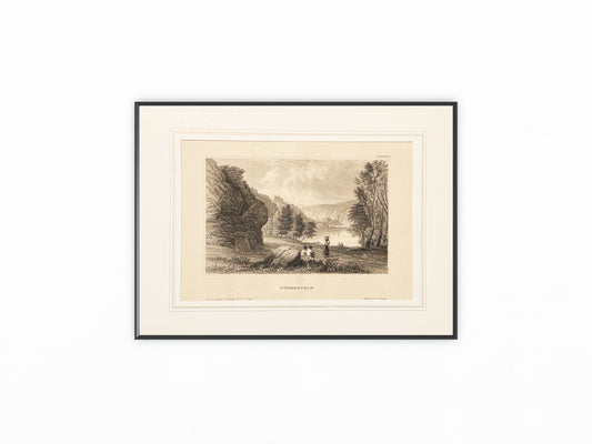 Original Stahlstich Dürnstein 1850 | Österreich Wachau | Blick auf Donau Burgruine