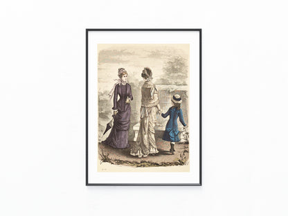 1879 Original Promenadenmode Lithografie Fashion