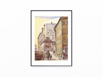 Wien Mölkerbastei 1930 Original | Ekke Ozlberger Stadtansicht | Historische Architektur