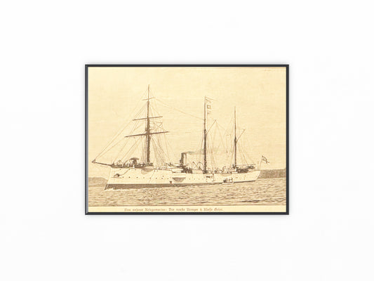 Kaiserlichen Marine 1895 Kreuzer 4. Klasse Geier | Kriegsschiff Marine Kriegsmarine