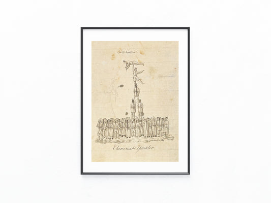 Chinesische Gaukler 1834 Ethnografie | Artisten Akrobatik China