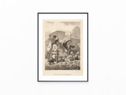 Original Grafik Tulpenmanie | Historischer Kupferstich 1873