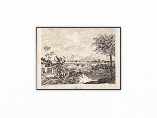 1840 Ansicht von Peking China Asien Beijing | Original Kupferstich