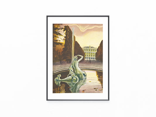 Wien Schönbrunn Parkansicht mit Schloss Garten 1930 | Original Farblithografie Franz Wacik