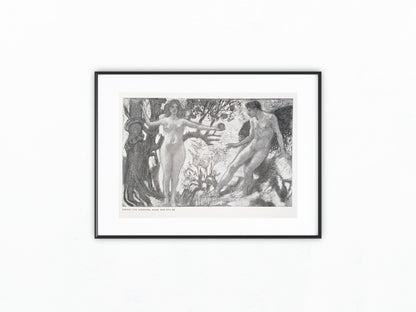 Adam und Eva 1900 Jugendstildruck Ludwig von Hofmann | Grafik Vita Nuova Vintage Art