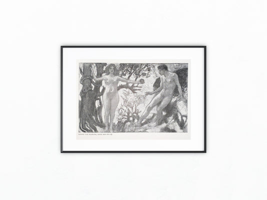 Adam und Eva 1900 Jugendstildruck Ludwig von Hofmann | Grafik Vita Nuova Vintage Art