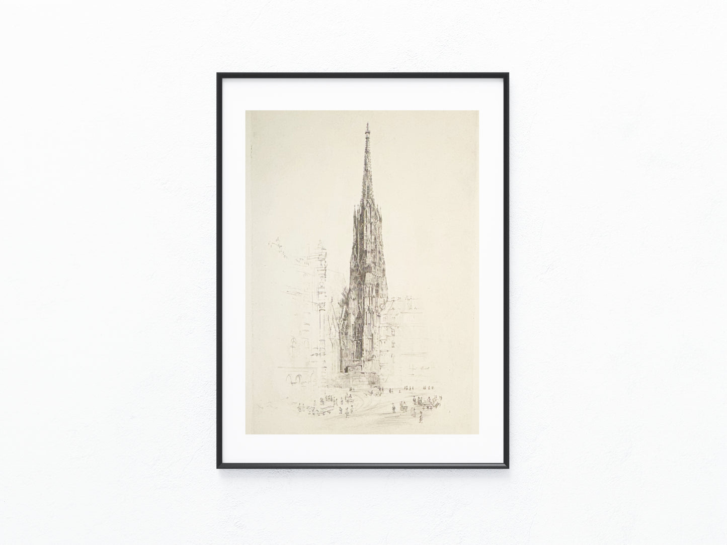 Stephansdom Original Radierung Wien 1930 Großformat | Architektur Druck
