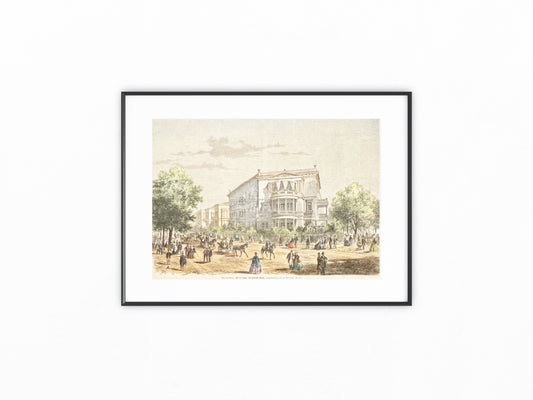 Original Berlin Ansicht 1870 | Tiergarten Architektur & Stadtleben