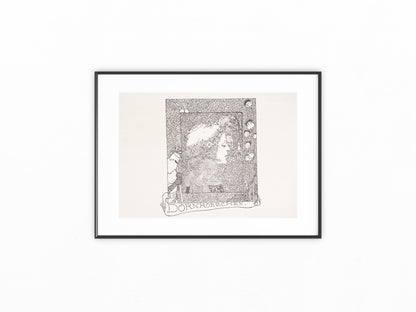 Jugendstildruck Dornröschen 1900 | Original Märchen Illustration | Vintage Art