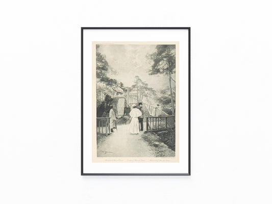 Original Grafik Karlsbad 1890 | Denkmal für den russischen Zaren Alexander II.
