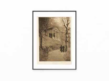 Original Grafik Karlsbad 1890 | Kurort Böhmen | Ferdinand’s Tempel im Kurpark