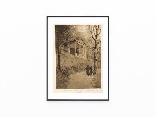 Original Grafik Karlsbad 1890 | Kurort Böhmen | Ferdinand’s Tempel im Kurpark
