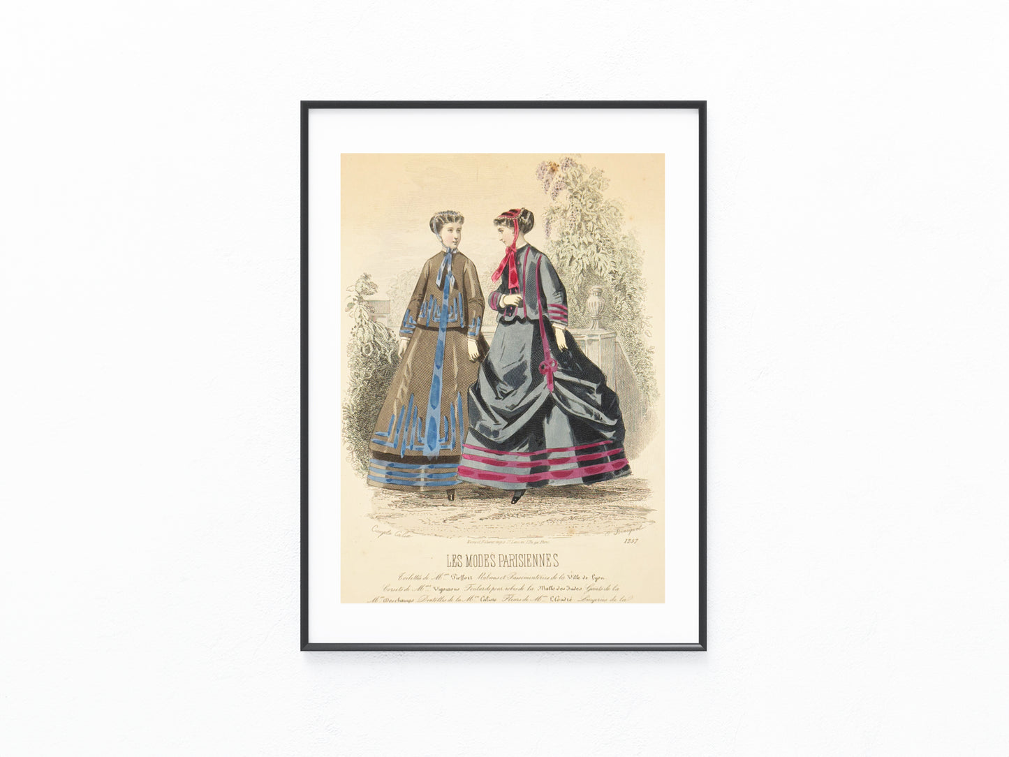 Les Modes Parisiennes 1857 Original | Frankreich Damenmode