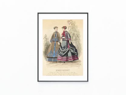 Les Modes Parisiennes 1857 Original | Frankreich Damenmode